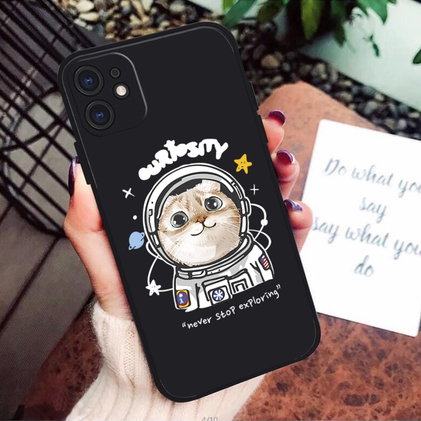 Vỏ ốp iPhone Silicon Chó mèo Phi hành gia cho iPhone 6/6pl/6s/6spl/7/7pl/8/8pl/x/xs/11/12/13/pro/max - Chinchincase