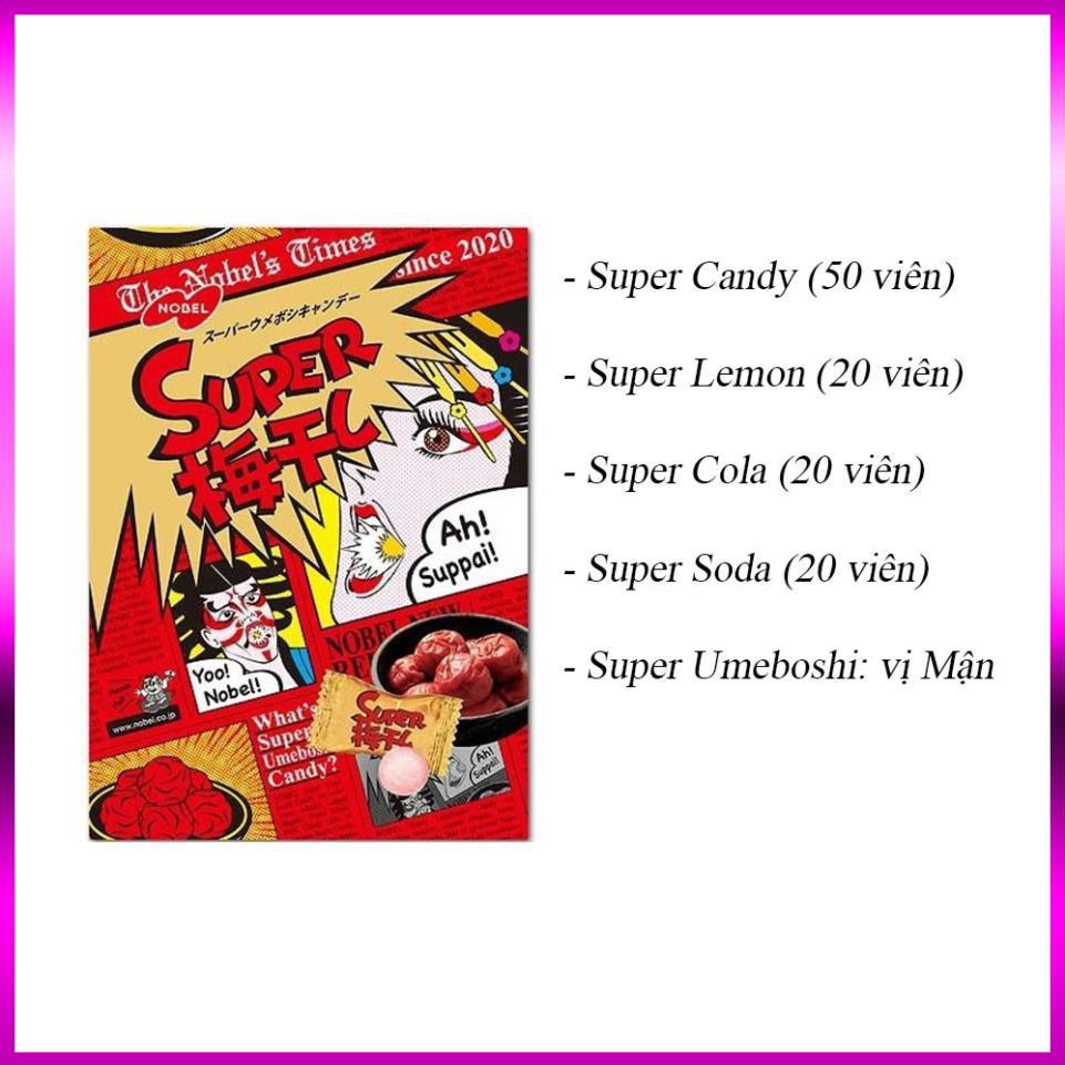 Kẹo siêu chua Super Candy, Lemon, Soda, Cola, Umeboshi (90gr) | Hàng Nội Địa Nhật