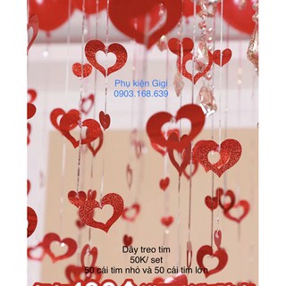 Set Dây treo tim/ ngôi sao trang trí đám cưới
