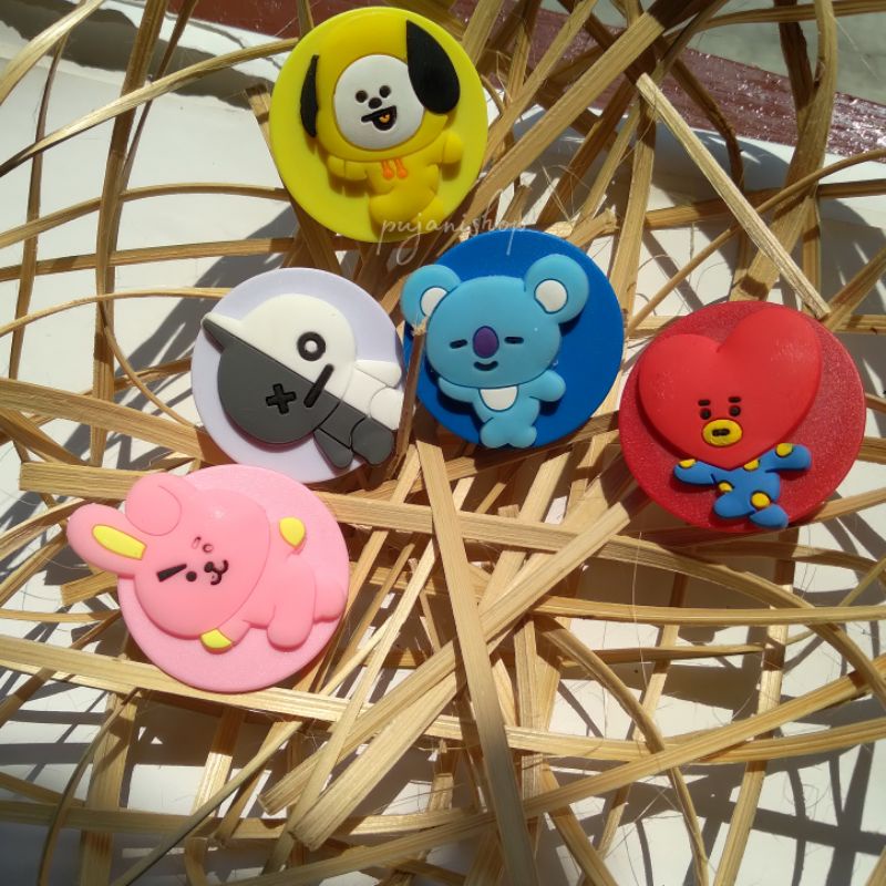 Phụ kiện gắn điện thoại di động hình BTS BT21 KPOP/ K-Pop HP