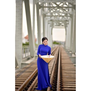 [ SALE  30% - FREESHIP ] Áo Dài 4 Tà - Màu Xanh Côban - Chất Liệu Chiffon Cao Cấp - Hỗ Trợ 1 Đổi 1 - Hàng Đủ Size