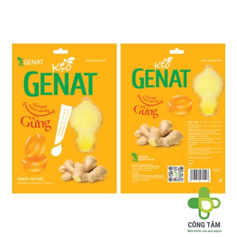 Kẹo ngậm gừng GENAT - Hộp 100 viên