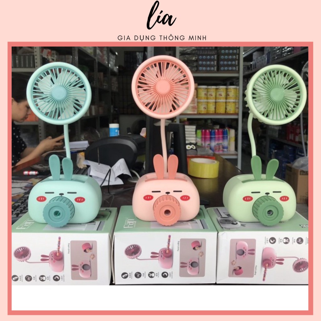 QUẠT MINI HÌNH THÚ + CÓ GỌT BÚT CHÌ + CÓ ĐÈN SIÊU CUTE