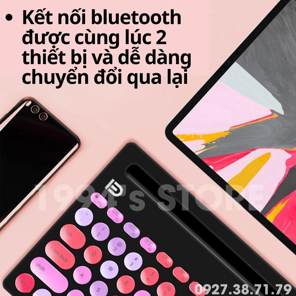 [CÓ SẴN] Bàn Phím Giả Cơ Không Dây MoFii Forter IK3381 - IK3381D - Bluetooth kết nối 2 thiết bị + Wireless 2.4Ghz