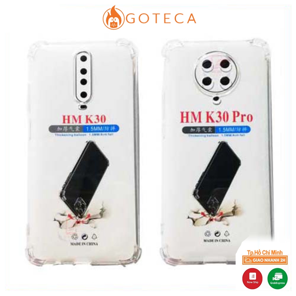 Ốp lưng Xiaomi Redmi K30/ K30 Pro- Chống sốc-Trong suốt- loại dày lâu ố vàng