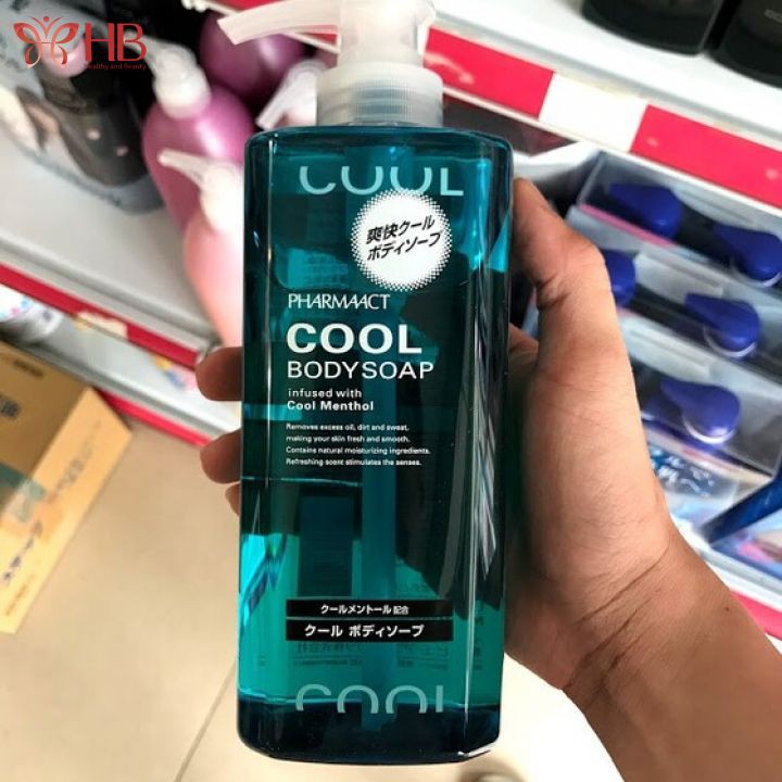 Sữa Tắm Cho Nam Cool Body Soap Pharmaact - Nhật Bản (Hương bạc hà) 600ml