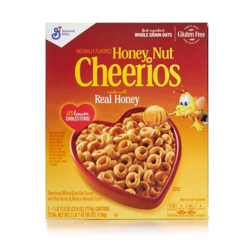 Ngũ cốc ăn sáng Cheerios 252g, Multi Grain 340g, honeynut 306g