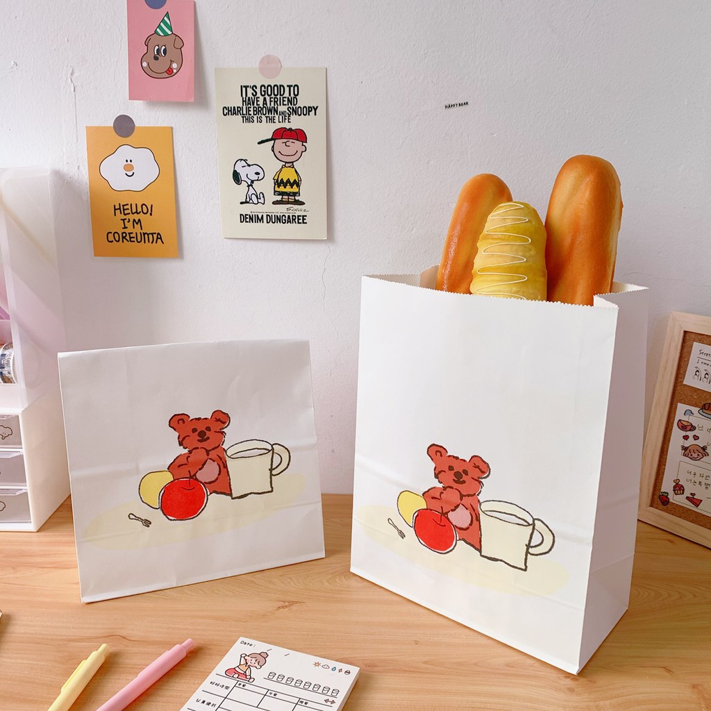 Túi Giấy Vuông In Họa Tiết Hoạt Hình Nhiều Màu Sắc Dùng Làm Phụ Kiện Chụp Ảnh