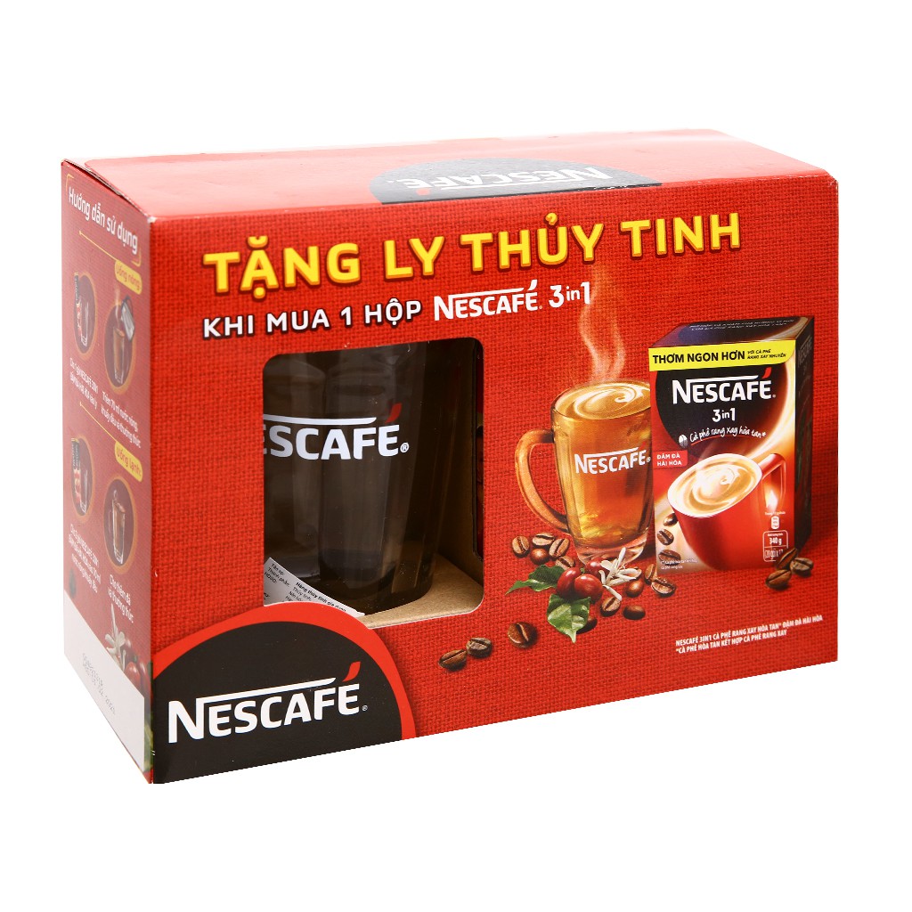 Cà phê sữa NesCafé 3 in 1 đậm đà hài hòa 340g