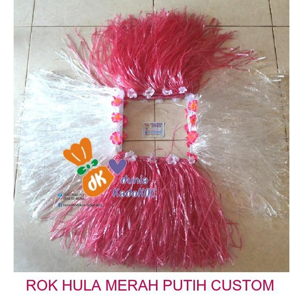 Vòng Lắc Tay Hula Merah Putih Rok Hula 17 August Chất Lượng Cao