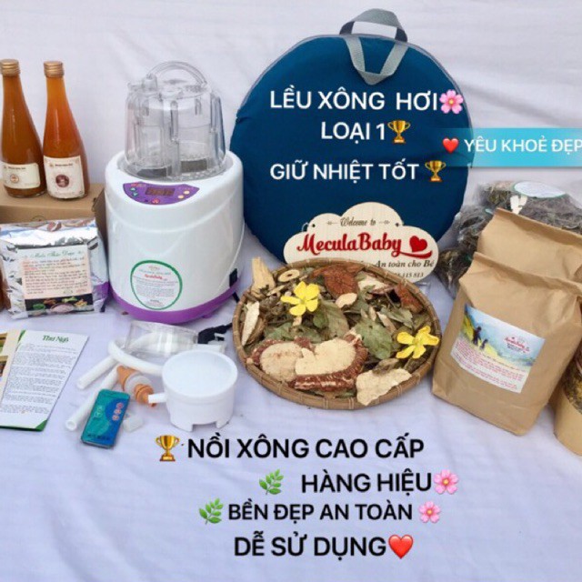 Lều + nồi xông hơi cao cấp chính hãng kèm thảo dược xông tắm sau sinh