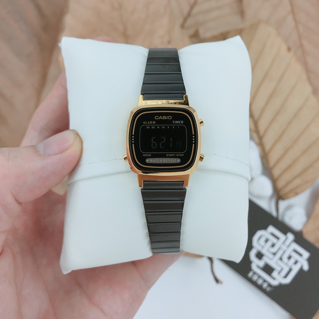 Đồng hồ nữ Casio LA670 / LA670WEGB-1B dây thép chính hãng