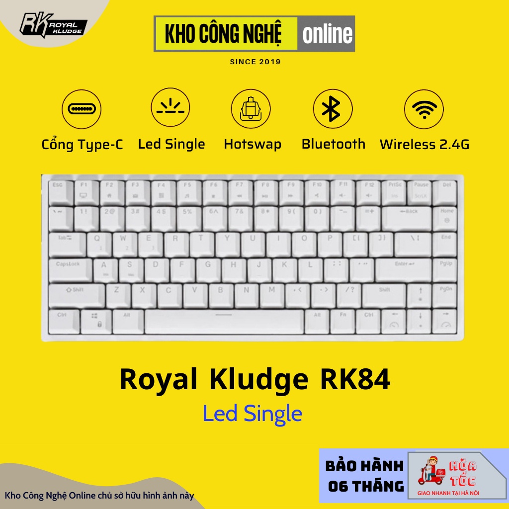 Mua RK84 RGB HOTSWAP - Bàn phím cơ Royal Kludge RK84 Bluetooth 5.0 và ...