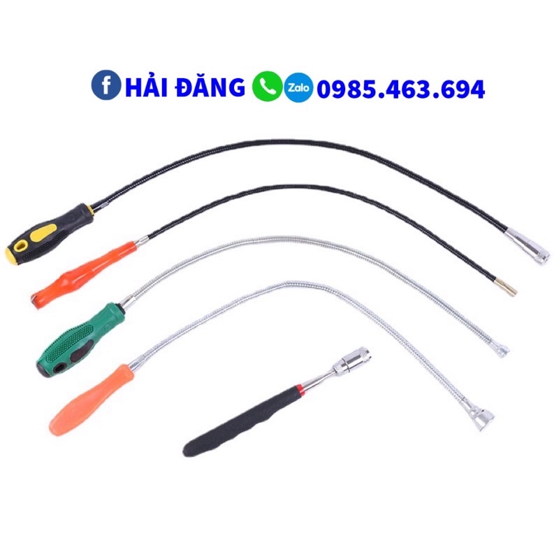 Cây hút ốc dẻo nam châm, dụng cụ nhặt ốc rơi chuyên dụng cho gara sửa chữa ô tô, xe máy