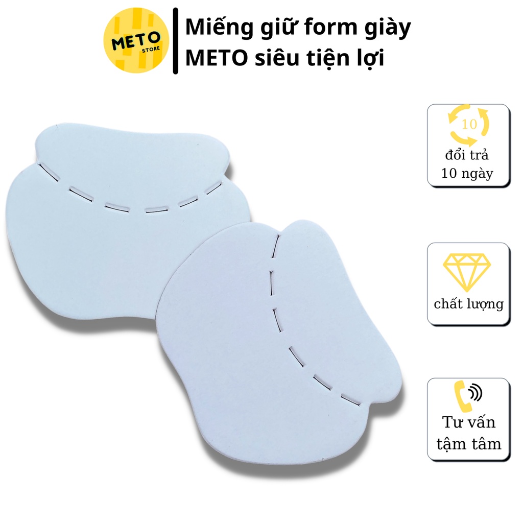 Miếng giữ form giày meto siêu tiện lợi nhỏ gọn mỏng nhẹ 6 chiếc bảo vệ môi trường