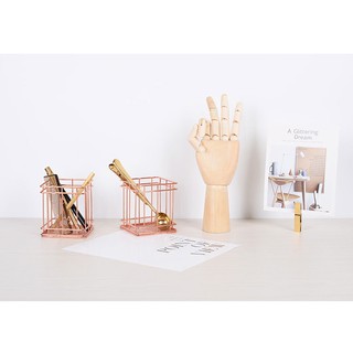 Cốc cọ kim loại đan thưa Decor11