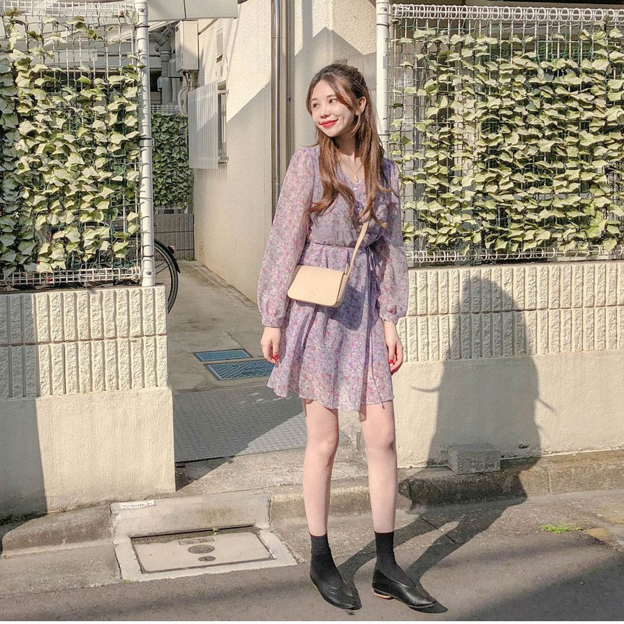 Đầm hoa nhí dáng xòe mini Emilyshop