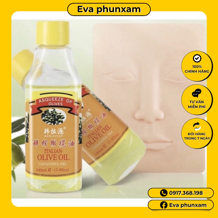 Dầu Lau Mực Học Trên Da Giả Phun Xăm Thẩm Mỹ 100ml