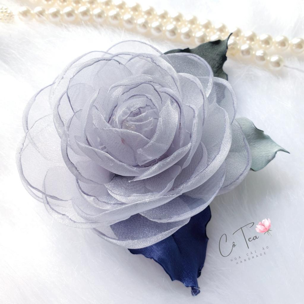 Hoa cài áo handmade cao cấp ghim cài áo dài váy vest phụ kiện ghim cài áo đẹp- HOA CÀI ÁO CÔ TEA