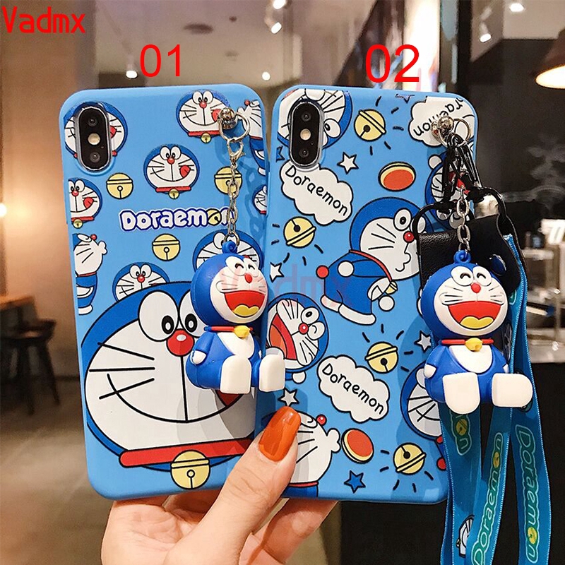 Samsung Galaxy J7 Pro J6 J6+ J4 Core J4+ Plus 2018 J5 J3 Pro J2 2017 Grand Prime 2 2016 2015 Case Blue Robot Cat Cute Cartoon Doraemon Soft TPU Phone Cover Case