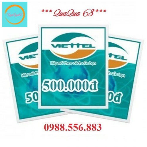 Thẻ Cào Viettel 500K Siêu Rẻ