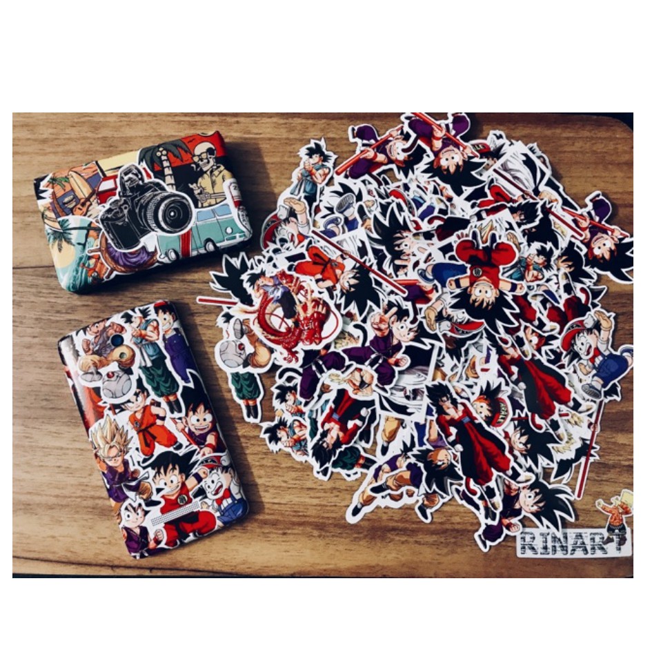 Set 50 sticker tem cờ tròn các nước dán trang trí điện thoại laptop vali mũ bảo hiểm Notebook