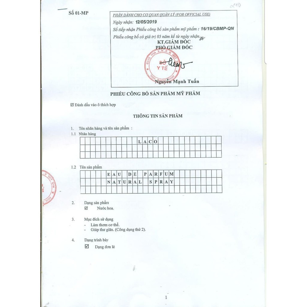 [ Rẻ vô địch ] NƯỚC HOA LACO EAU DE PARFUM GIÁ TẶNG CHO KHÁCH | BigBuy360 - bigbuy360.vn