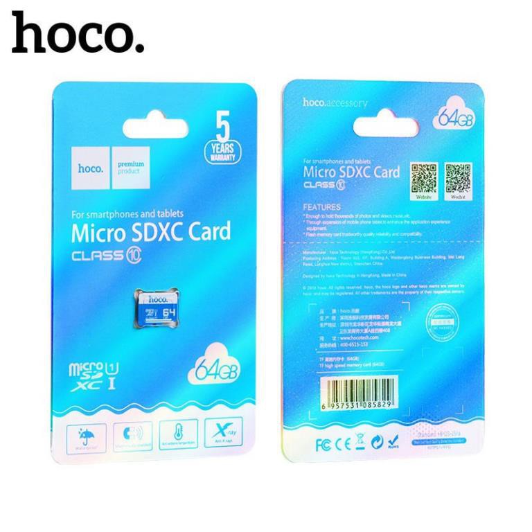 Thẻ Nhớ MICRO SDXC 64GB Hoco Class 10 95MB/S Chống Nước - BH 5 Năm | BigBuy360 - bigbuy360.vn