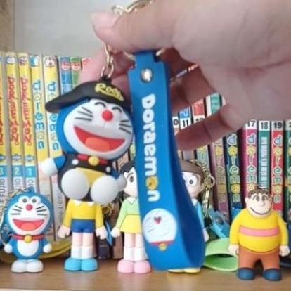 Móc Treo Chìa Khoá 3D Silicone Cao Cấp Doremon Nobita Xuka Xeko Chaien Siêu Xịn Xò