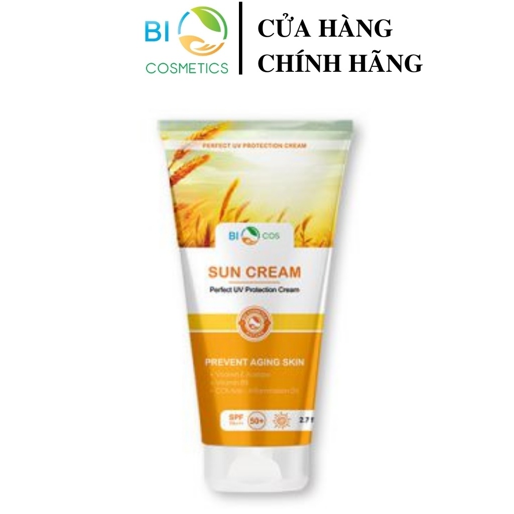 Kem Chống Nắng BioCosmetic Sun Cream SPF50+ Bảo Vệ Khỏi Tia UV PA+++ Dưỡng Ẩm 80g