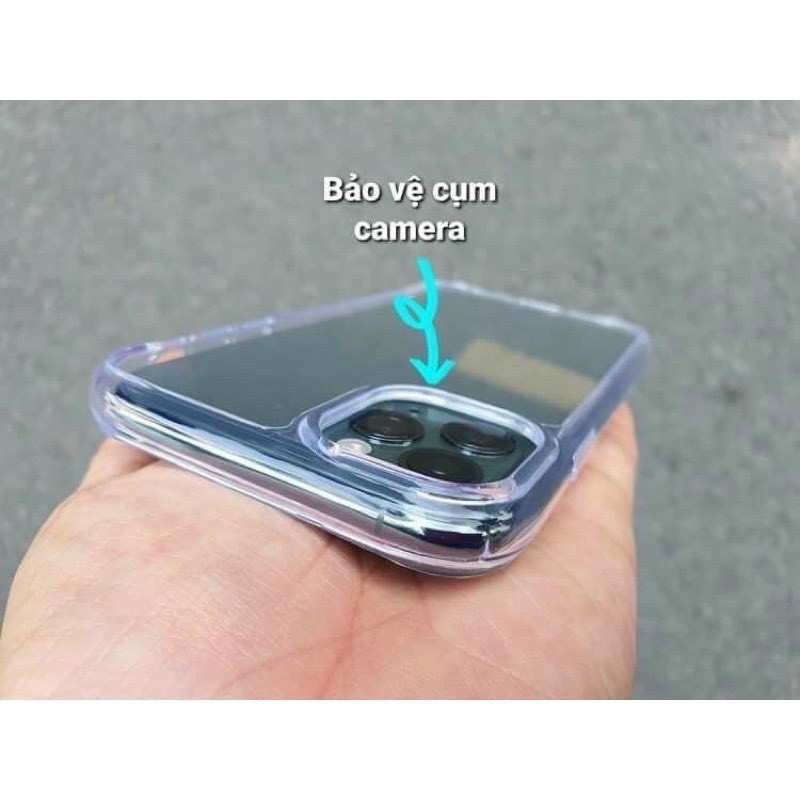 Ốp iphone Likgus chống sock lưng cứng viền dẻo siêu bền trong suốt không ố màu mặt lưng mica trong cho iphone hàng chãng