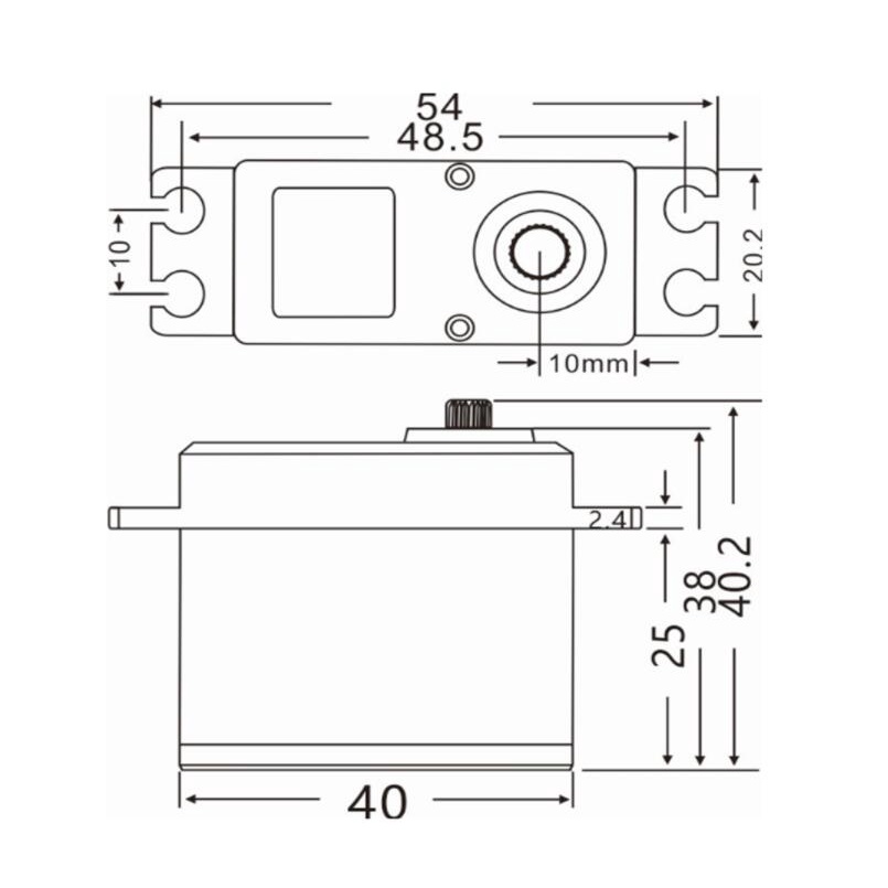 Động Cơ Servo JX DC5821LV 20KG Không Lõi Cho Đồ Chơi Điều Khiển Từ Xa TRX4 baja