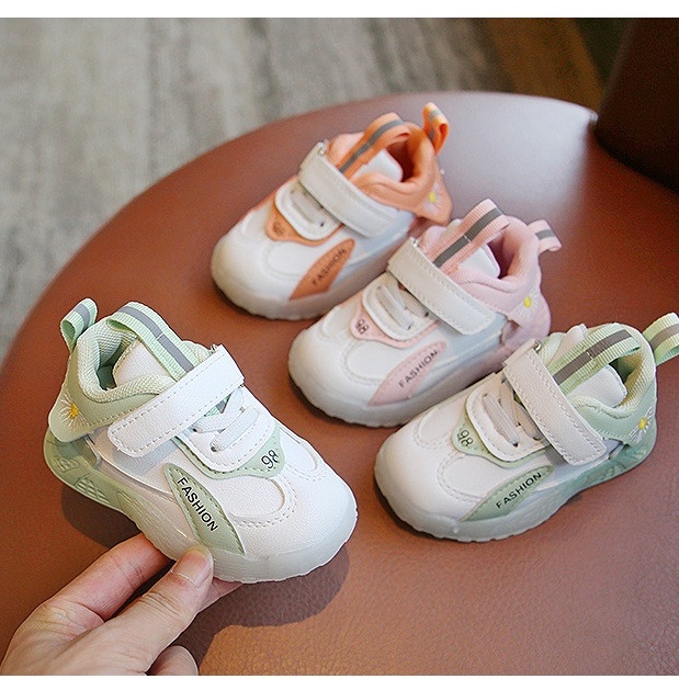 (From nhỏ)Giày thể thao họa tiết Hoa Cúc thêu cho bé trai bé gái từ 0-4 tuổi năng động khỏe khoắn