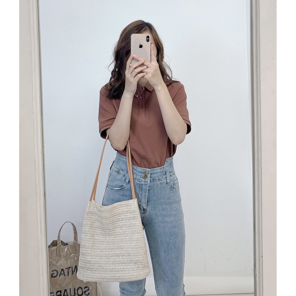 AT367 Áo thun Polo nữ, chất vải 100% co dãn thoáng mát tốt | BigBuy360 - bigbuy360.vn