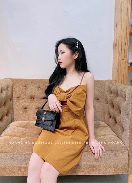 [ Mã FAMAYWA2 giảm 10K đơn 50K] VÁY 2 DÂY NƠ NGỰC DÁNG A | BigBuy360 - bigbuy360.vn