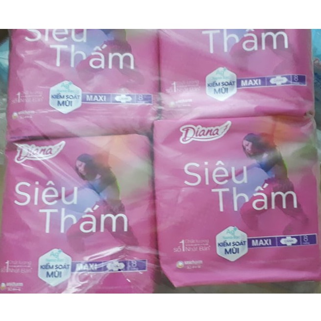 6 Gói Diana MAXI Siêu Thấm Dày Không Cánh/ Dày Có Cánh