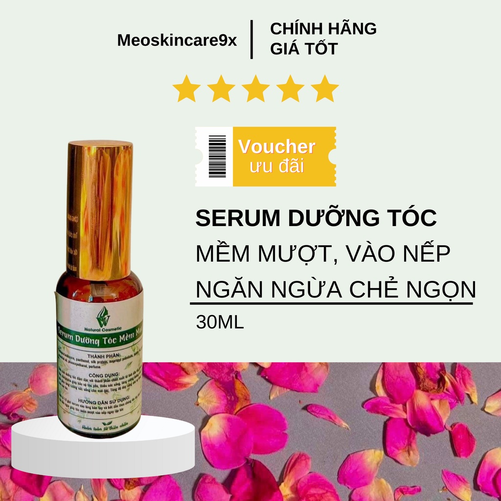 TINH DẦU SERUM dưỡng tóc mềm mượt, vào nếp, ngăn ngừa khô xơ, chẻ ngọn VV Natural Cosmetic tóc chắc khỏe lưu hương