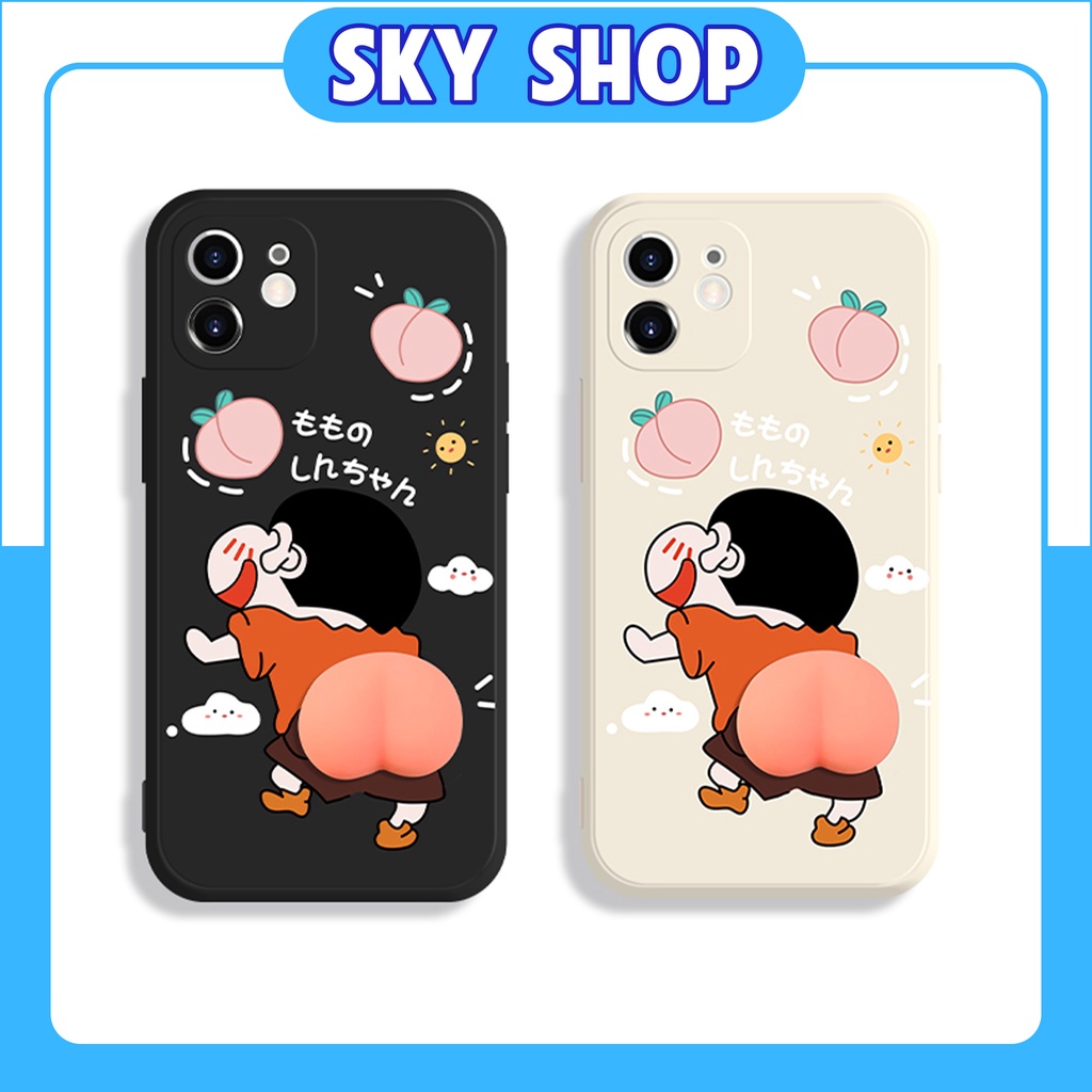 Ốp Lưng Iphone Cạnh Vuông 3D Hình Shin Cực HOT 6/6plus/6s/6splus/7/7plus/8/8plus/x/xs/11/12/pro/max/plus/promax