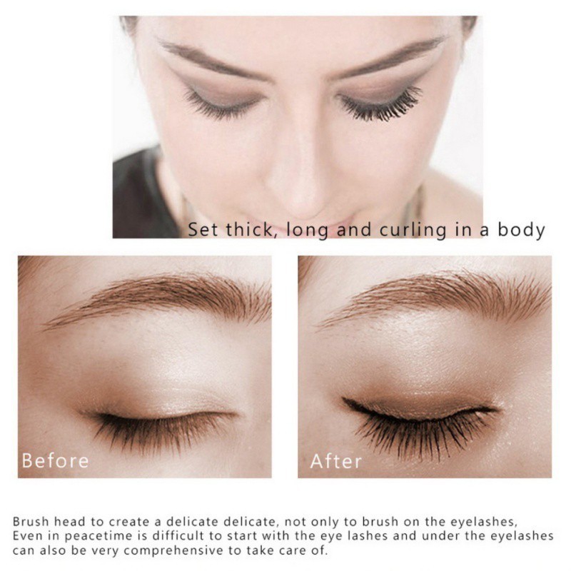 1 Cây mascara chống thấm làm dài và cong lông mi 3D màu đen chuyên dụng cho trang điểm | BigBuy360 - bigbuy360.vn