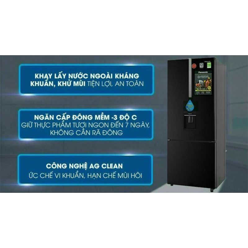 Tủ lạnh Panasonic inverter 368 lít NR-BX410WKVN.MODEL2020