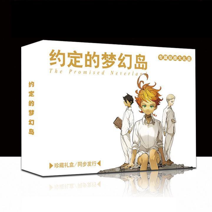 Hộp quà Miền Đất Hứa The Promised Neverland anime poster postcard bookmark banner huy hiệu ảnh dán album