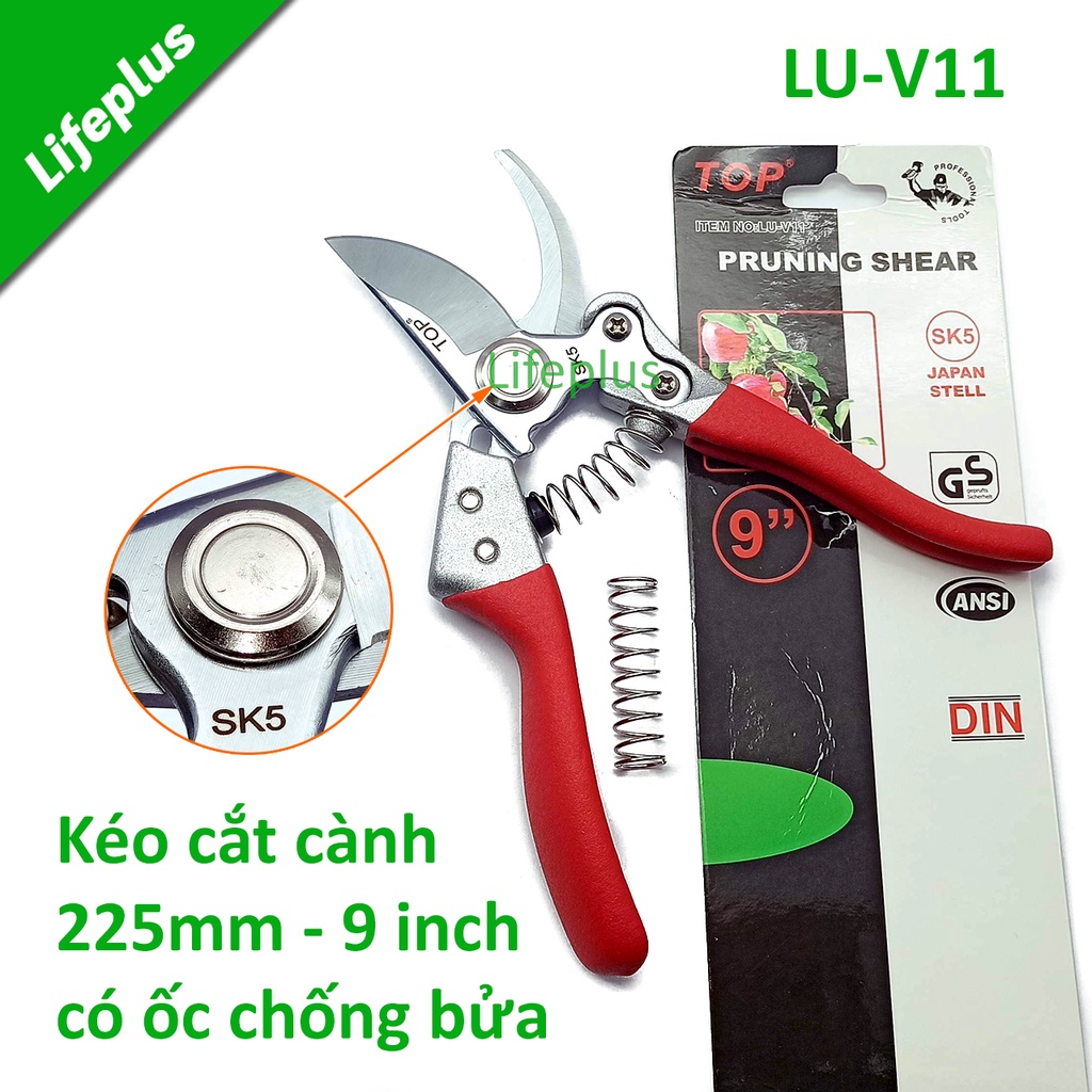 Kéo cắt cành Đài Loan 225mm -9 inch TOP LU-V11