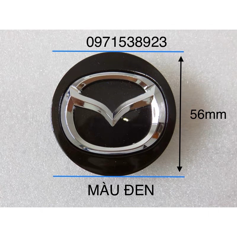 CHỤP MÂM MAZDA 2 3 6 CX5 CX8 CX9 MÀU ĐEN KÍCH THƯỚC 56mm HÀNG CAO CẤP GIÁ RẺ