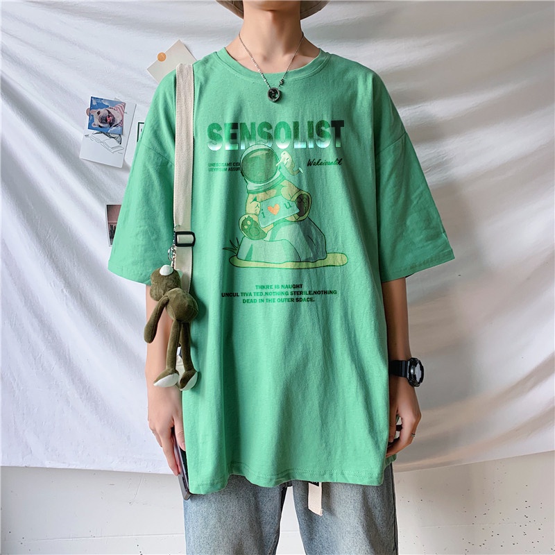 Áo thun unisex nam nữ tay lỡ phông form rộng SENSOLIST teen cổ tròn oversize cotton giá rẻ màu đen trắng tee pull