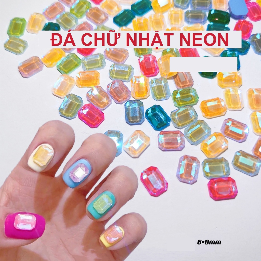 Đá khối chân bằng màu neon