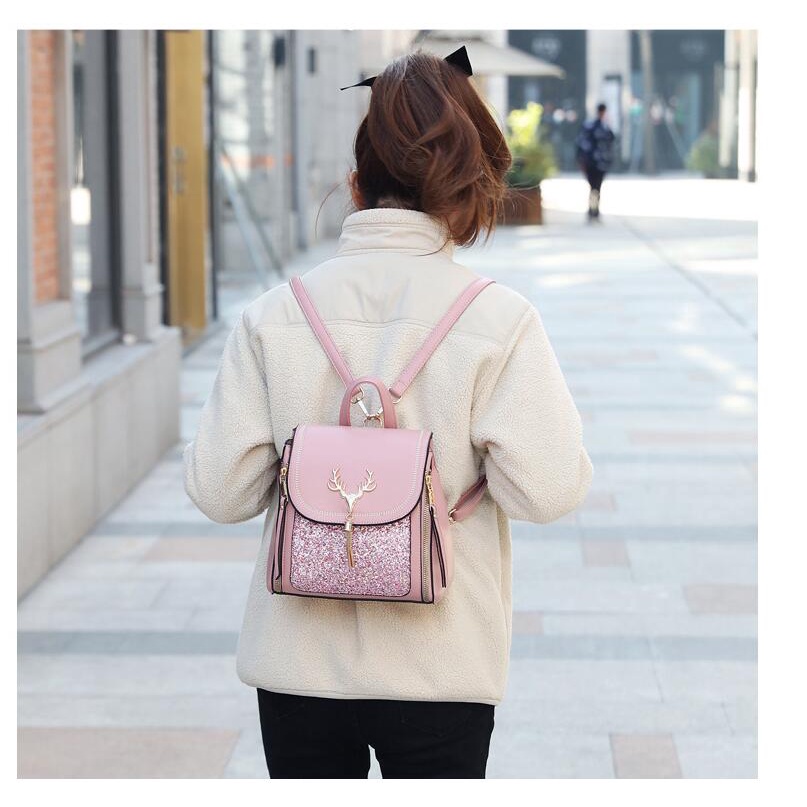 Ba lô CHUWANGLIN đính kim sa thời trang cho nữ