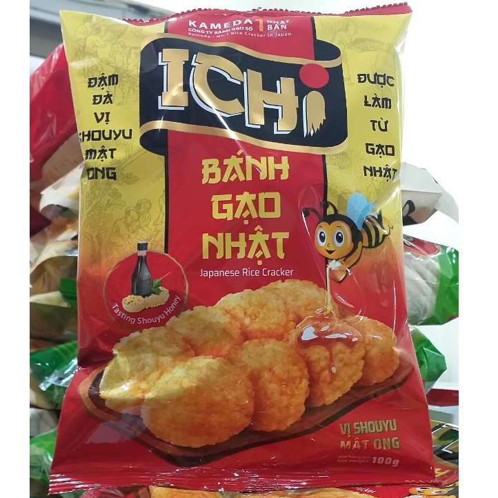 Bánh gạo Nhật Ichi vị mật ong Kameda gói 100g