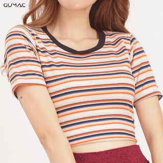 Áo sọc phối cổ đen ATA508 GUMAC