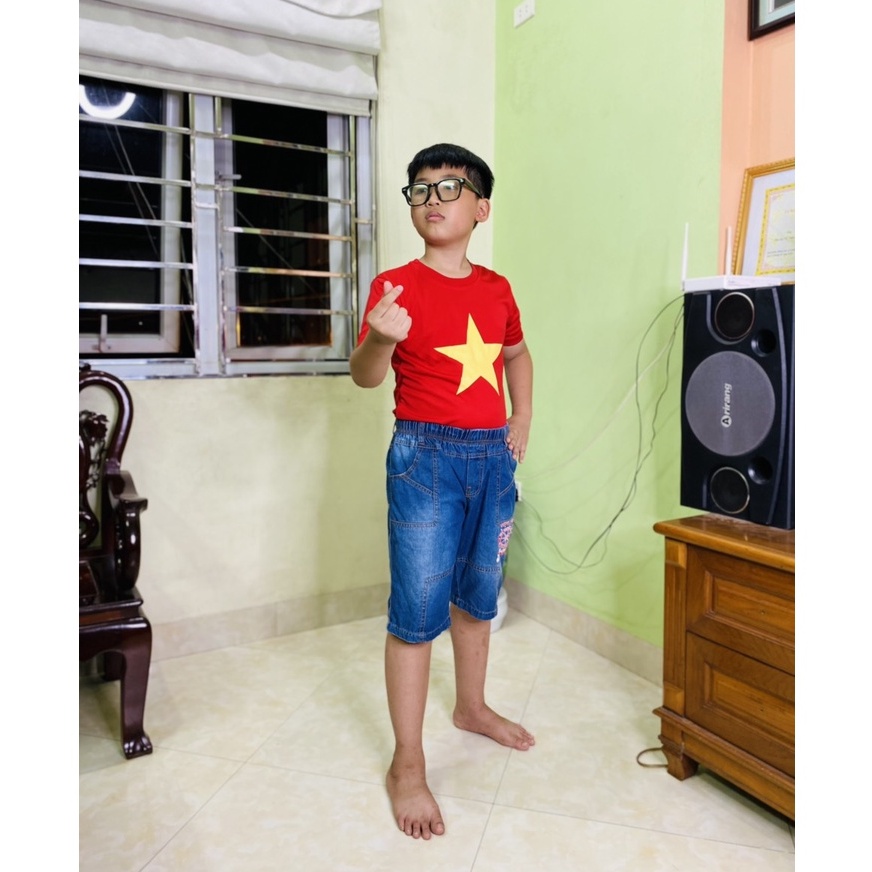 [ Hàng Xịn ] Áo Thun Cờ Đỏ Sao Vàng Việt Nam Cao Cấp - Size Trẻ Em và Người Lớn