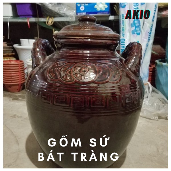 [AKIO HOUSEWARE] Chum sành bát tràng to ngâm rượu 10L , 20L , 30L